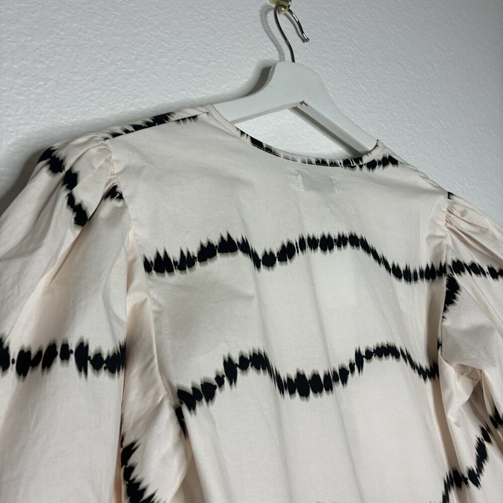 The Lulo Project Orchid Beige Waves Tie Front Blouse and Skirt Set M NWT - Picture 9 of 16